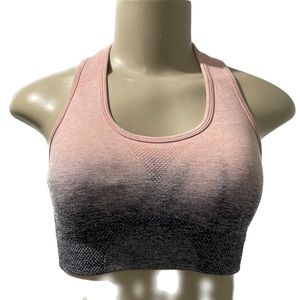Gymshark// pink and grey ombré sports bra small